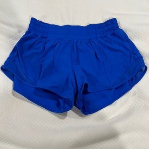 Lululemon Blue Hotty Hot Shorts size 6